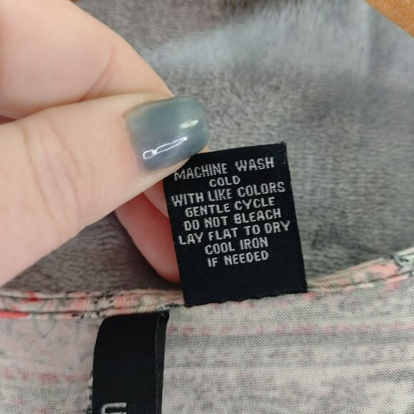 Ultra Flirt Womens Tank Top XS Pink Gray Boho Asymmetrical Hem Festival Casual - Picture 8 of 9